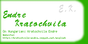 endre kratochvila business card